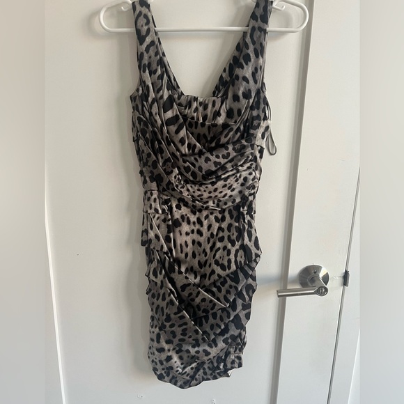 Dolce and Gabbana Silk-Knee Length Dress - Picture 3 of 7